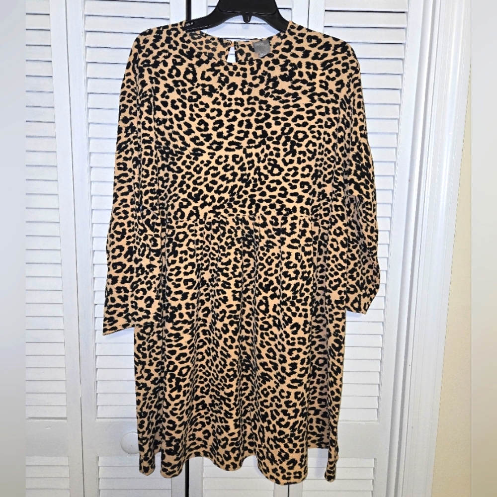 asos Women's 12 Animal Print Babydoll Dress